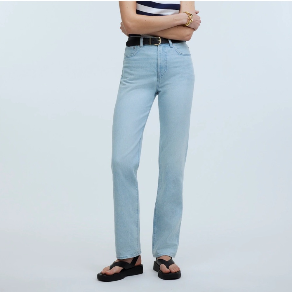 NWT MADEWELL 90s Straight High Rise Light Wash Size 29
